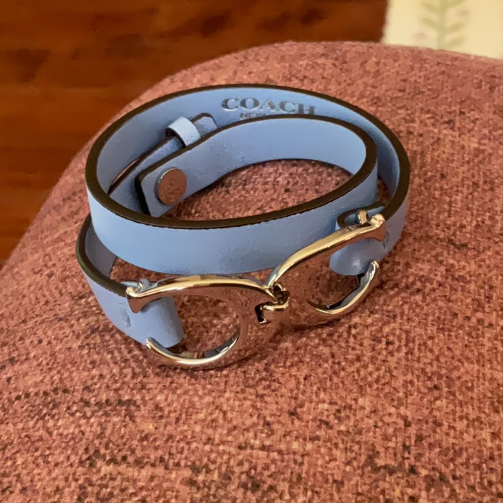 Coach Blue and Silver Bracelet Modern Design